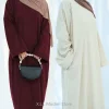 abaya robe de luxe en velours côtelé pour femme, caftan de turquie, vêtement marocain décontracté, Élégant, hiver, 2024