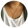 nouveau collier en or 24k pendentif croix collier plaqué or bijoux pour hommes et femmes cadeau