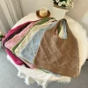 Sac de plage fourre-tout pour femmes, sac à main d&rsquo;été décontracté en Crochet, sac à bandoulière en tricot creux, sac de Shopping
