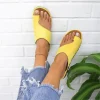 femmes d'été sandales plate forme confortable chaussures plates semelle dames décontracté doux gros orteil pied sandale orthopédique bunion correcteur pantoufles