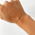 Bracelets en perles circulaires en Zircon unique pour femmes, en acier inoxydable, bijoux d&rsquo;été, accessoires pour Couple et amis, cadeau 2023