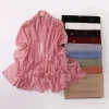 mode hijab pour femmes écharpe avec pain nouvelle bulle en mousseline de soie à la main collant fleur bateau ancre longue serviette gaze foulard musulman