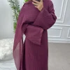 2025 nouveau abaya plissé élégant châle robe de soirée longue robe vêtements islamiques plaine abayas pour les femmes dubaï modeste robes musulmanes