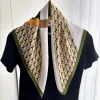 foulard de cheveux en satin de luxe pour femmes, mouchoir imprimé, bandana, petit silencieux de cou, hijab pour dames et filles, châles carrés 70x70cm