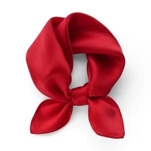 Rouge 100% foulard en soie naturelle petites femmes foulard de cou de luxe vraie soie 50*50 carré hijab foulards dames printemps automne