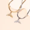 collier pendentif jomermaid pour femme, lame de bijoux fins, tour de cou, clavicule, cadeau de mariage, document en argent, luxe, couple, 3mm