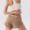 short de sport respirant 2 en 1 pour femmes, doublure intérieure, ceinture élastique, jupe de yoga, poches latérales pour téléphone, colorblocked