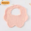bavoir d'alimentation pour bébé, couleur unie, en gaze de coton, pétale, serviette de salive, tissu doux pour nouveau né, enfant en bas âge, nouvelle collection