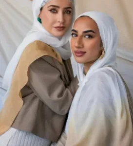 Foulard Hijab Modal dégradé dessiné à la main pour Femme Turbans pour Femme mode musulmane foulard Turban Femme Sjaal Hoofddoek