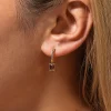 boucles d'oreilles pour femmes, pendentif carré de style européen et américain, zircon en acier inoxydable, accessoires de bijoux à la mode et polyvalents