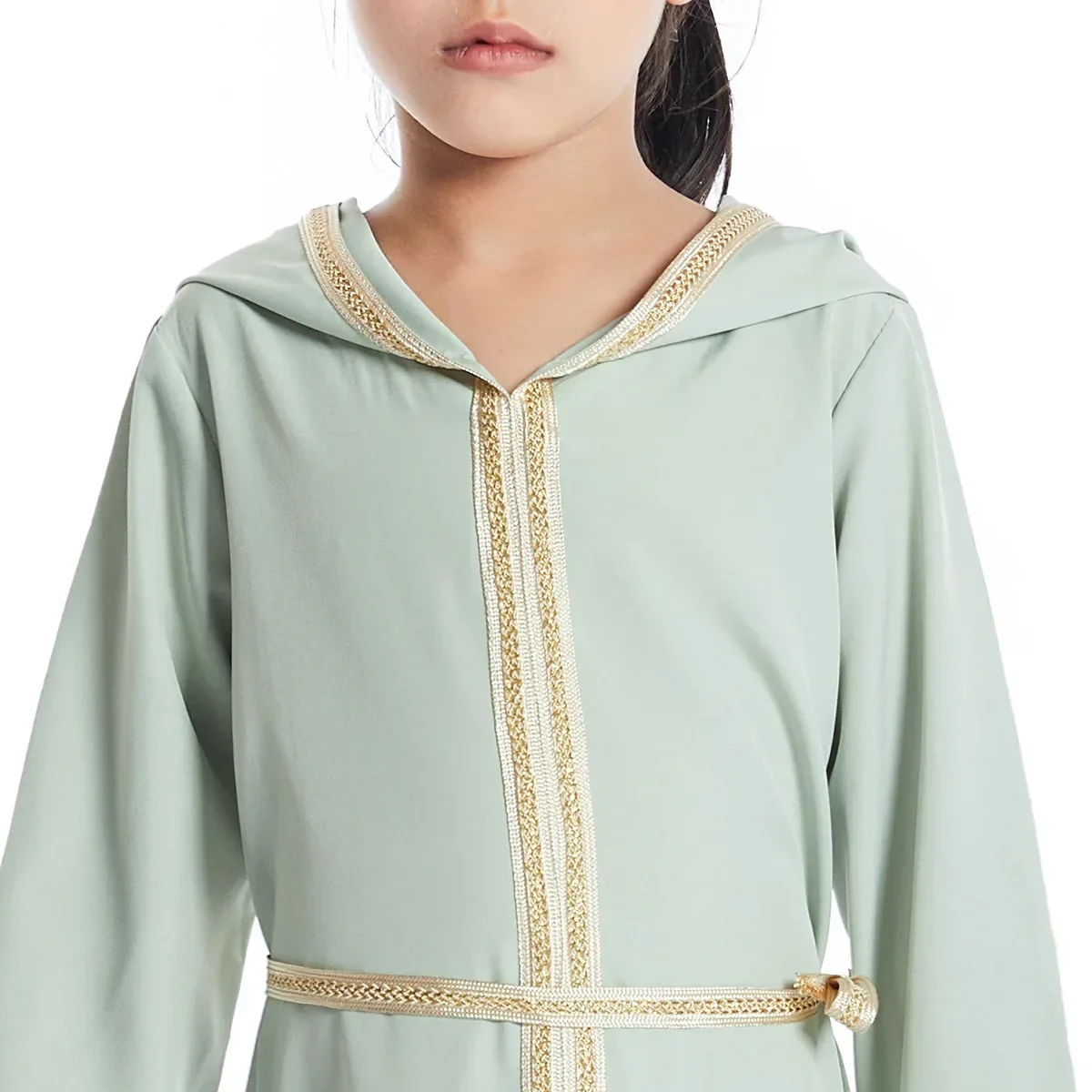 enfants filles musulmanes abaya prière à capuche longue robe maxi turquie caftan robe arabe dubaï islam maroc eid fête ramadan robe caftan