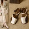 sandales à talons beiges avec sangle à boucle, chaussures confortables pour femmes, été 2021, noir, plat, clair, bas, mode, nouvelles filles fermées, fretwork cas