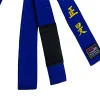 bjj ceintures bleues largeur 4,5 cm niveaux du système jiu jitsu brésilien adulte ceinture dure de haute qualité ceinture tressée nom brodé personnalisé