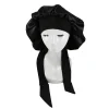 bonnet de couchage en satin solide pour femme, turban avec bande extensible, bonnet de douche de nuit, couvre tête réglable, nouvelle collection