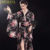 peignoir kimono traditionnel japonais pour femme, pyjama imprimé floral populaire, nouvelle collection