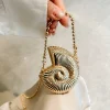 pochette de luxe en acrylique conque pour femmes, pochette de soirée en métal brillant or argent, sac à bandoulière, petit sac à main pour femmes