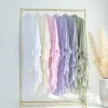 volants extra long 2 couches en mousseline de soie khimar, écharpe hijab pour femmes musulmanes douces, vêtements islamiques dubai turk, foulard, ramadan eid