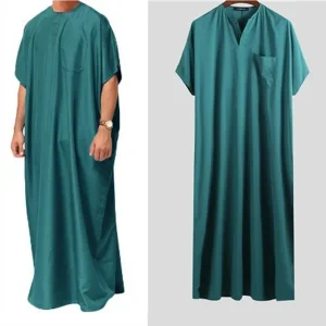 Abaya-Robe musulmane à manches courtes pour hommes, Kaftan arabe islamique, Vêtements vintage, Robe rétro, Moyen-Orient, Moyen-Orient, Été Abaya-Robe musulmane à manches courtes pour hommes, Kaftan arabe islamique, Vêtements vintage, Robe rétro, Moyen-Orient, Moyen-Orient, Été