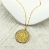 Exquis Musulman Allah Arabe Islam Pendentif Collier pour Femmes Hommes Or document En Acier Inoxydable raq Colliers Bijoux collarZZZ998-3