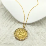 Exquis Musulman Allah Arabe Islam Pendentif Collier pour Femmes Hommes Or document En Acier Inoxydable raq Colliers Bijoux collarZZZ998-3