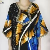 abayas musulmanes en coton pour femmes, dashiki, robe ample, manches chauve souris, boubou, robes islamiques africaines avec foulard, 2025