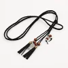 ceinture en corde bohème décorative pour femmes, chaîne de taille tissée, ceinture de cravate avec nœud en corde
