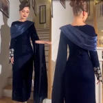 Robe de soirée à col rond personnalisée, perles d&rsquo;Arabie Saoudite, robes mi-longues, occasion sur mesure, A-ligne, fête de mariage