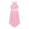 robe de danse à strass pour filles, sans manches, vêtements de danse pour adolescentes, justaucorps de gymnastique, robes de ballet, costume de danse lyrique pour enfants