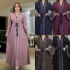 femmes musulmanes abaya robe islamique dubaï modeste caftan eid prière vêtements vintage renaissance arabe flare à manches longues maxi robe