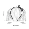bandeau de sauna élégant pour femmes, bandeau de voile blanc et noir, masque facial de mariée, bijoux de cheveux, vêtements de sauna de mariage, bandeaux de voiles, fournitures de fête