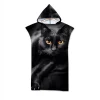 serviette poncho à capuche pour adultes et enfants, chat mignon chaton, sauna, spa, surf, natation, robe à langer de plage, vente en gros, cadeau de livraison directe