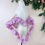 Voile en forme de cœur, voile de mariage romantique, beau visage couvrant le visage, décor de tête