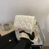 sac chic de couleur unie pour femmes, nouveau sac carré décontracté à la mode de style coréen, sac à bandoulière rétro élégant