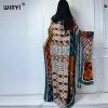 winyi abaya pour femmes musulmanes, robe africaine dubaï, col ras du cou, kaftan imprimé, robe maxi élégante
