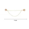 pince à vêtements magnétique multifonction avec chaîne, boutons métalliques, écharpe pour vêtements, jambes de pantalon, fixation de manchette, broche magnétique