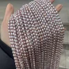 perle d'eau douce 100% naturelle en forme de riz aaa, haute qualité, blanc, violet, rose, bijoux, bricolage, collier, boucles d'oreilles, accessoires