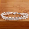bracelets en argent sterling 925 pour femmes, chaîne de perles fines tressées, à la mode, cadeau de fête de mariage et de noël, bijoux de haute qualité