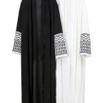Robe Chador brodée Abaya pour femmes, vêtements musulmans, bord amovible, couvrant tout le corps, robe de prière du Ramadan, islam traditionnel