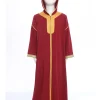 garçons filles musulman abaya robe à capuche arabe moyen orient islamique ramadan prière costume à manches longues zip or broderie robe caftan