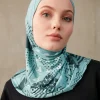 hijab d'intérieur sportif pour femmes, turban instantané à motifs géométriques pour dames, bandeau rond pour sauna