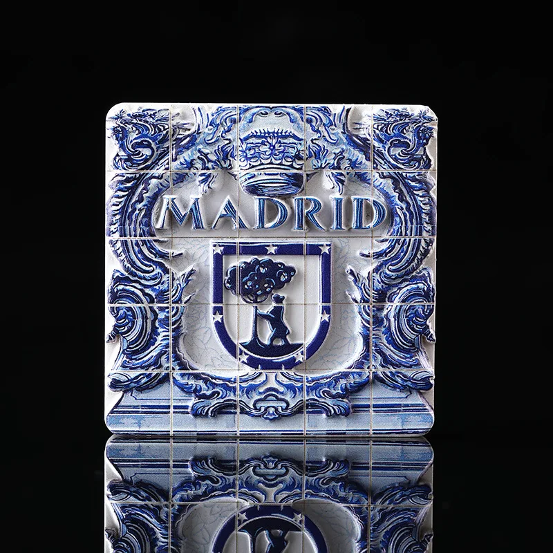 Aimants pour réfrigérateur Madrid, espagne, souvenirs touristiques, décorations colorées de cuisine pour la maison, cadeaux de vacances créatifs, 1 pièce