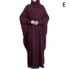 robe de prière islamique khimar jilbabs ramadan manches chauve souris polyester doux caftan marocain femmes musulmanes entièrement couvert hijab abaya