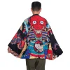 costume de samouraï haori obi pour hommes, vêtements japonais, cardigan de plage, streetwear japonais, veste de renard