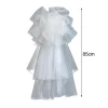 voile blanc multi couches tufté pour gros patients, vêtements de sauna de mariage, accessoires de cheveux de ix