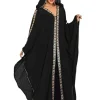 caftan marocain dubaï à capuche robe maxi manches chauve souris farasha caftan femmes musulmanes africain ouvert kimono boubou robe longue de soirée