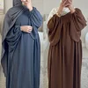 Eid plaine modeste Khimar Abaya dubaï 2025 musulman Islam arabe Palestine Abayas pour femmes caftan Robe Caftan Robe Femme Musulmane