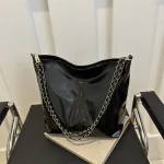 Sac à main à poignée supérieure en PU pour femmes, sac à bandoulière de luxe de styliste, sac de Shopping à la mode, grande capacité, argent, or, fourre-tout décontracté sous les bras