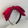 bande de cheveux pour femme avec double nœud en satin, adaptée pour sortir, améliore la hauteur de la couronne et exude un charme haut de gamme.
