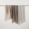 Écharpe en lin de coton pour femme, écharpes à long pompon, anti-coup de soleil, gaze douce, châles ronds, résistant, document, dame, réglable, automne, nouveau