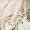 sandales à talons d'amour avec nœud rose japonais, vêtements d'extérieur pour femmes, nouvelle collection été 20225, pantoufles à talons hauts lolita douces, pantoufles à un mot, chaussures pour filles kawaii